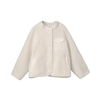 Fstudio Fall And Winter Korean Petite Energetic Cropped Lambswool Coat Women's