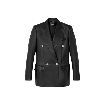 VERSACE Leather Blazer