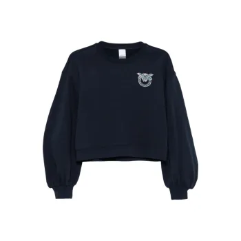 PINKO Love Birds embellished Sweatshirt