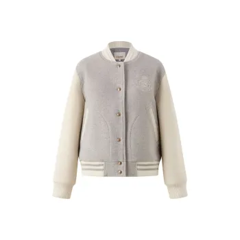 E.land Baseball Jacket Women's Gray