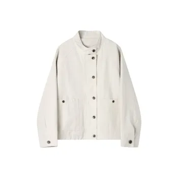 Korean Style Cropped Coat Women's Apricot