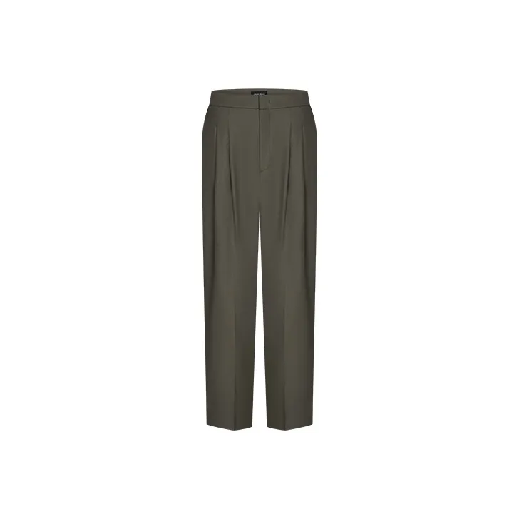 URBAN REVIVO Casual Pants Women's Green Brown-0