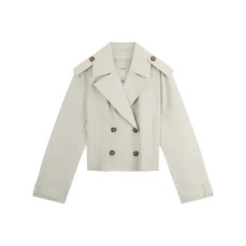 CALVIN KLEIN Trench Coat Women's Beige Apricot