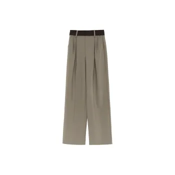 Fstudio Korean Style Straight Fit High Rise Color Block Wutong Pants Business Suit Casual Pants Women's