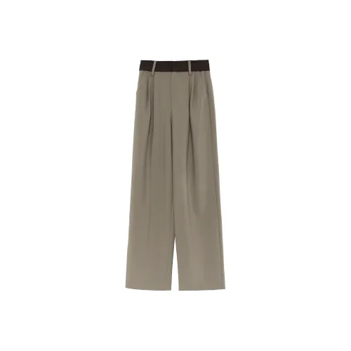 Fstudio Korean Style Straight Fit High Rise Color Block Wutong Pants Business Suit Casual Pants Women's