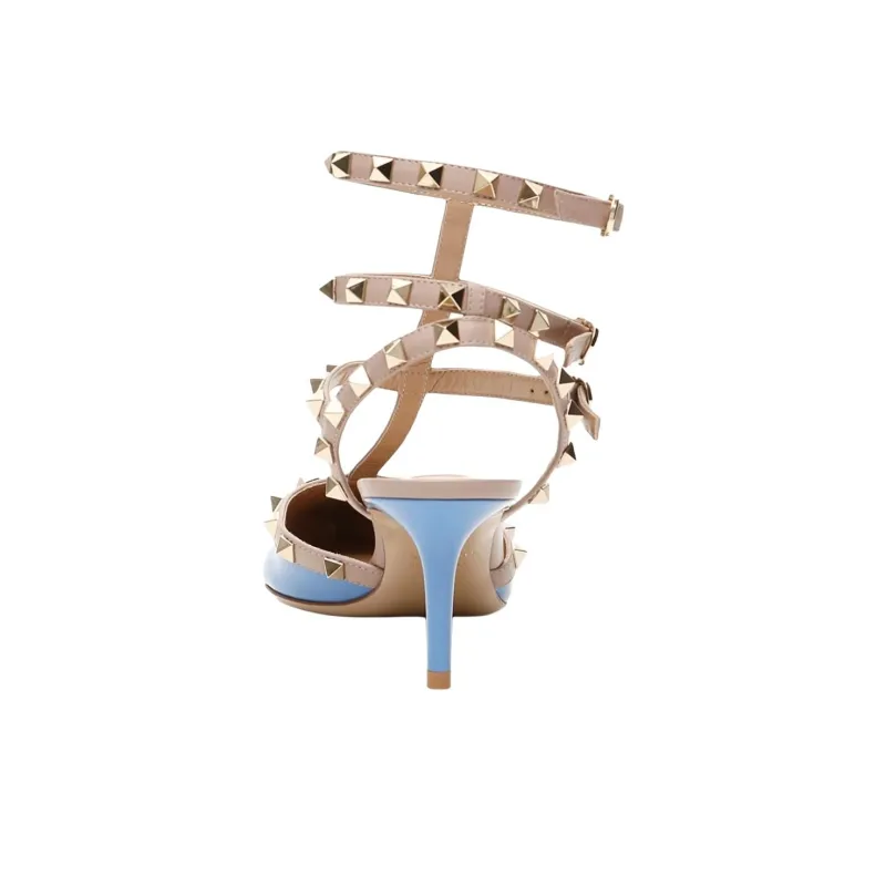 Valentino Slim Heel High Heels Women's Blue-4