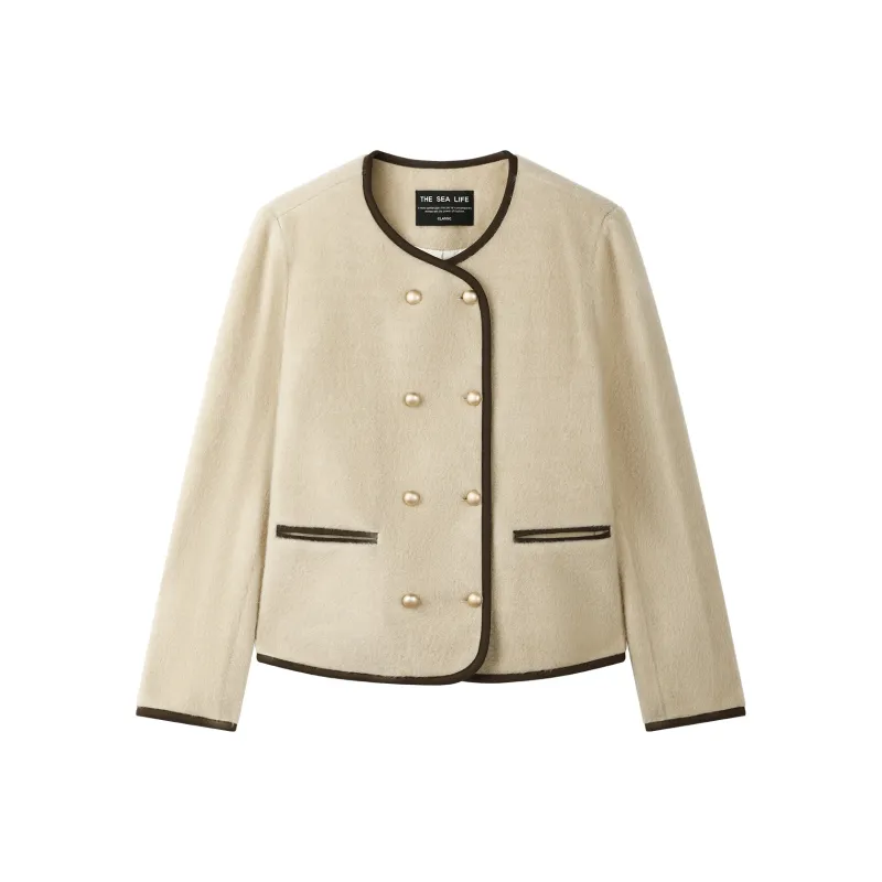 THE SEA LIFE Velvet feel Coat Women's Tea Brown-0