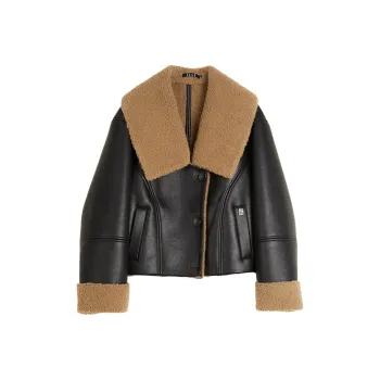 ELLE Leather Jacket Women's Black