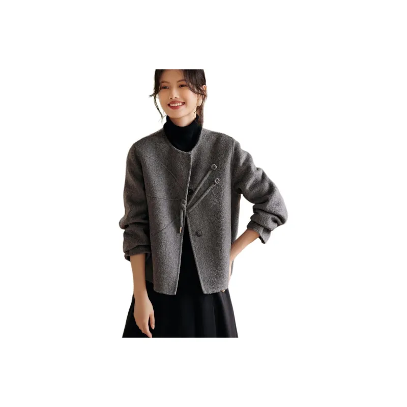 XWI Velvet feel Coat Women's Medium Heather Gray-0