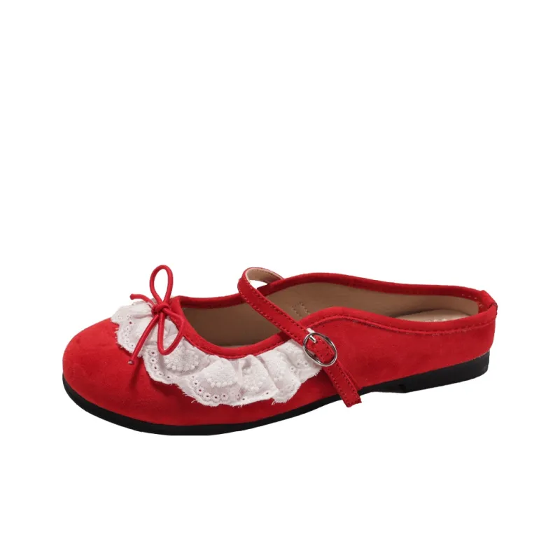 Dawei's House Rubber Sole Odor Resistant Abrasion Resistant Slip Resistant Closed Toe Slippers Women's-18