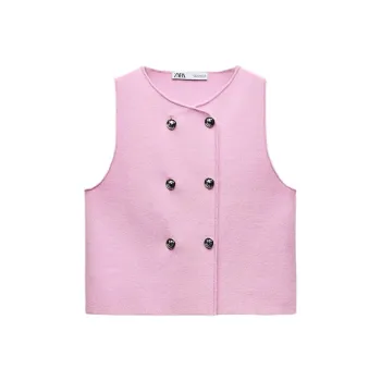ZARA Vests Women's Pink