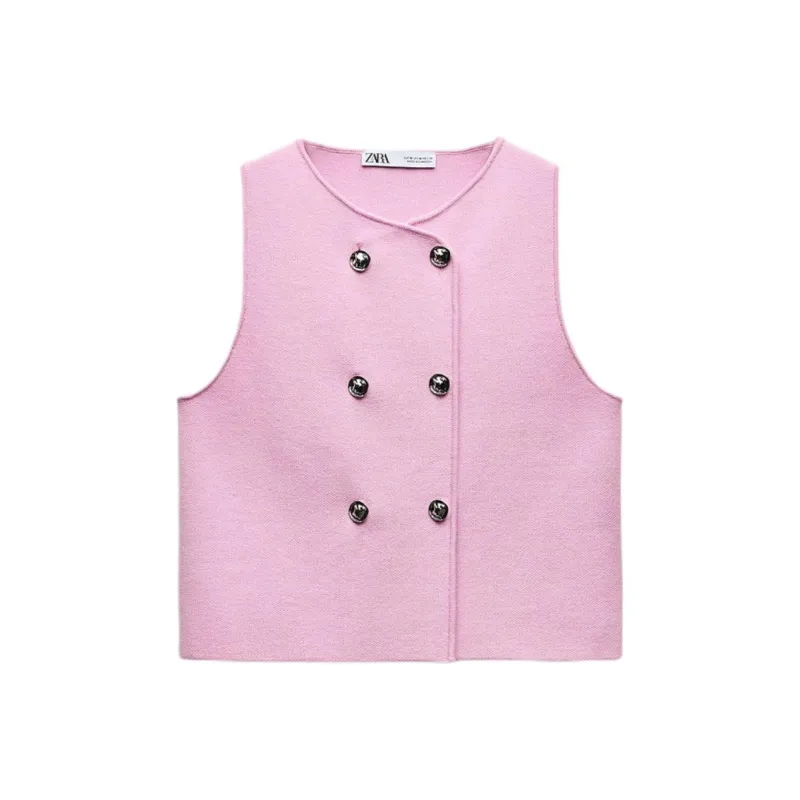 ZARA Vests Women's Pink-0