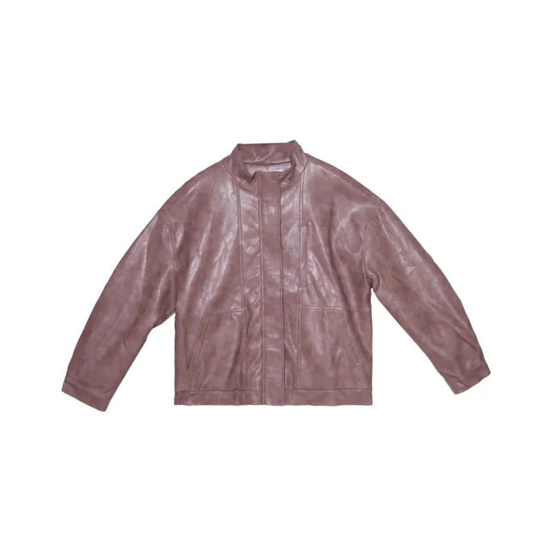 IT'REAL Premium SS25 Leather Jacket Women's Even Color-0