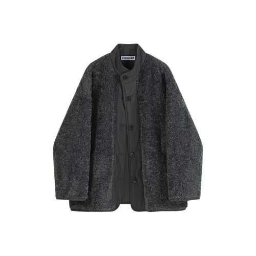 CIVICERA Velvet feel Coat Women's Gray
