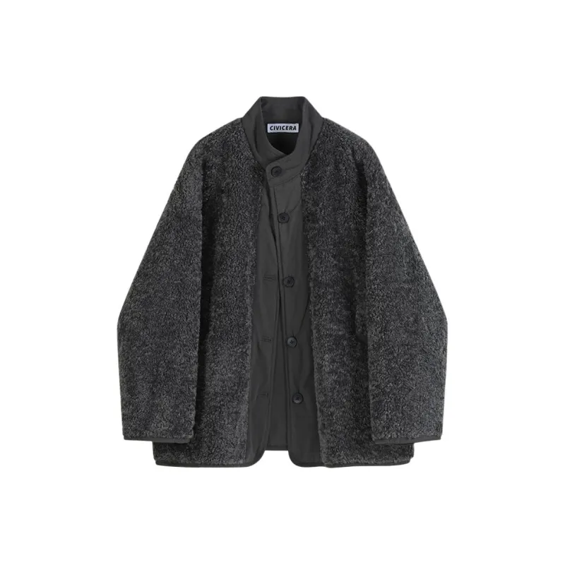 CIVICERA Velvet feel Coat Women's Gray-0
