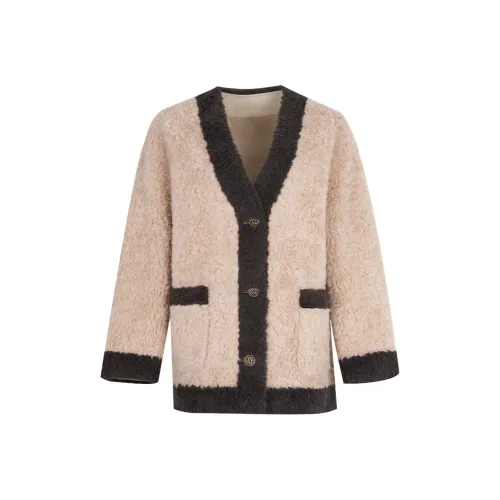 JESSYLINE Velvet feel Coat Women's Khaki