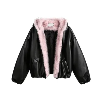 VINMUK Puffer Jackets Unisex Black