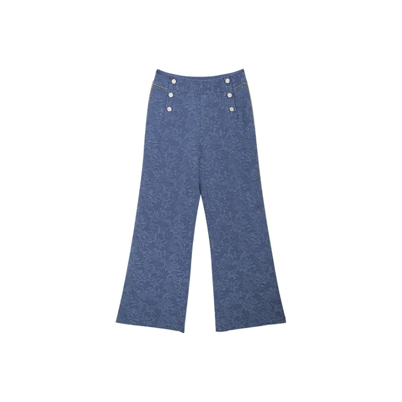 ROSESTUDIOBYGUOPEI Casual Pants Women's Blue-0