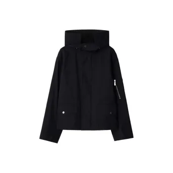 Burberry Hooded Press stud Parka Coat