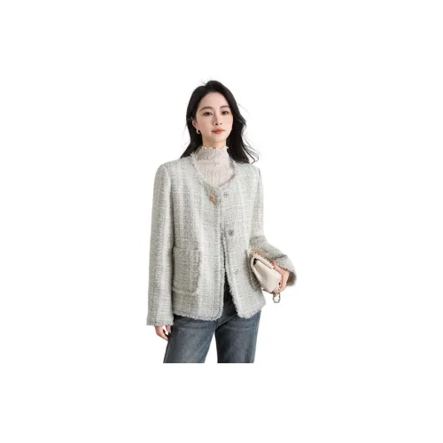 Shavani Cropped Coats Women's Steam Gray