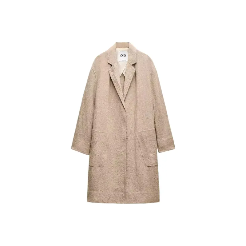 ZARA Trench Coats Women's Sand-0