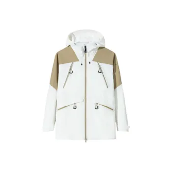 Anta Water Resistant Windproof Wear Resistant Warm Windbreaker Jacket Women's Papyrus White/Autumn Seed Yellow