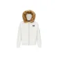 White, Fleece-Lined Fur Collar, Detachable