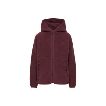 ARITZIA Tna Polartec Thermal Pro Hooded Zip Hoodie Velvet feel Coat Women's Sumac Burgundy Red