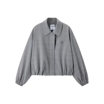LEDIN Cropped Coat Women's Tin Gray