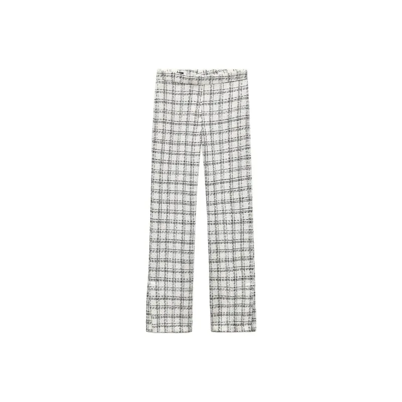 ZARA Casual Pants Women's Plaid-0