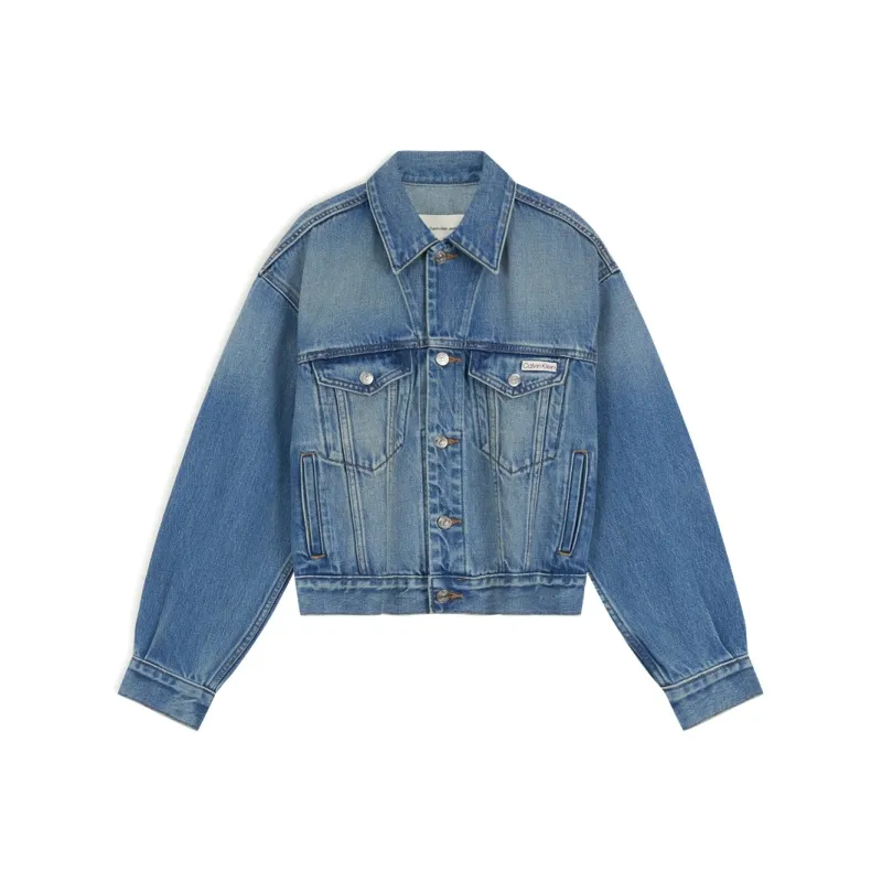 CALVIN KLEIN Denim Jacket Women's Light Blue-0