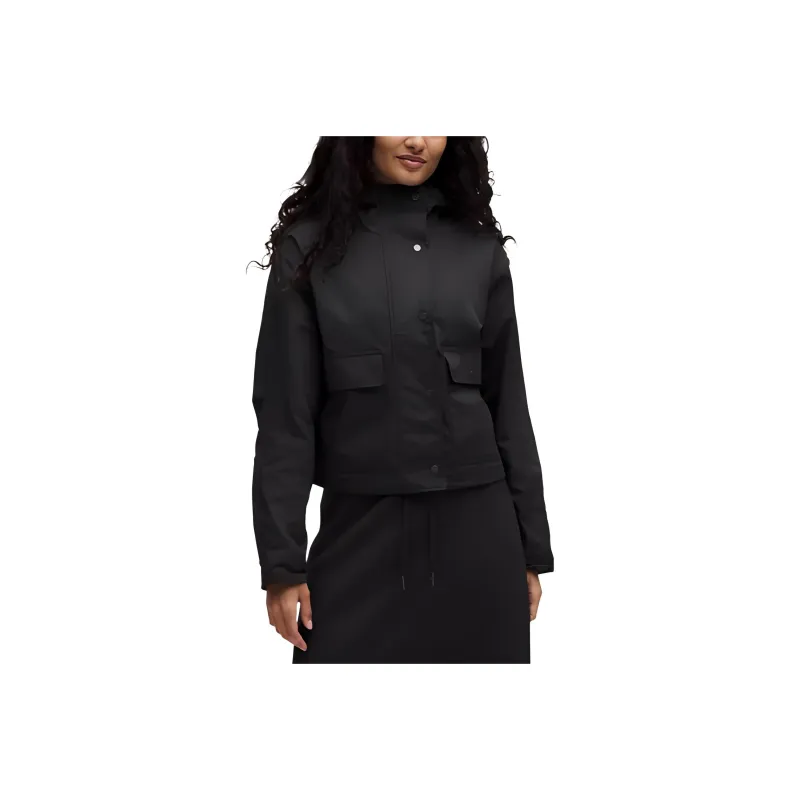 Lululemon Cropped Utility Windbreaker Trench Coat Women's-0