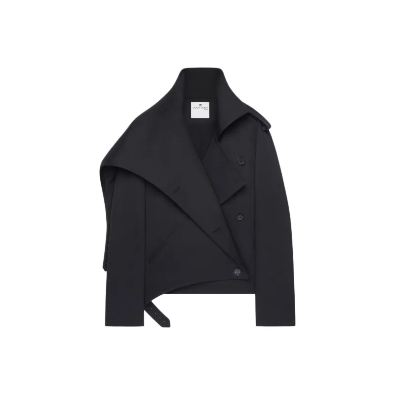 COURREGES Oblique Short Trench Coat-0
