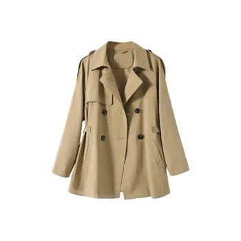 Wbwq Trench Coats Women's Khaki