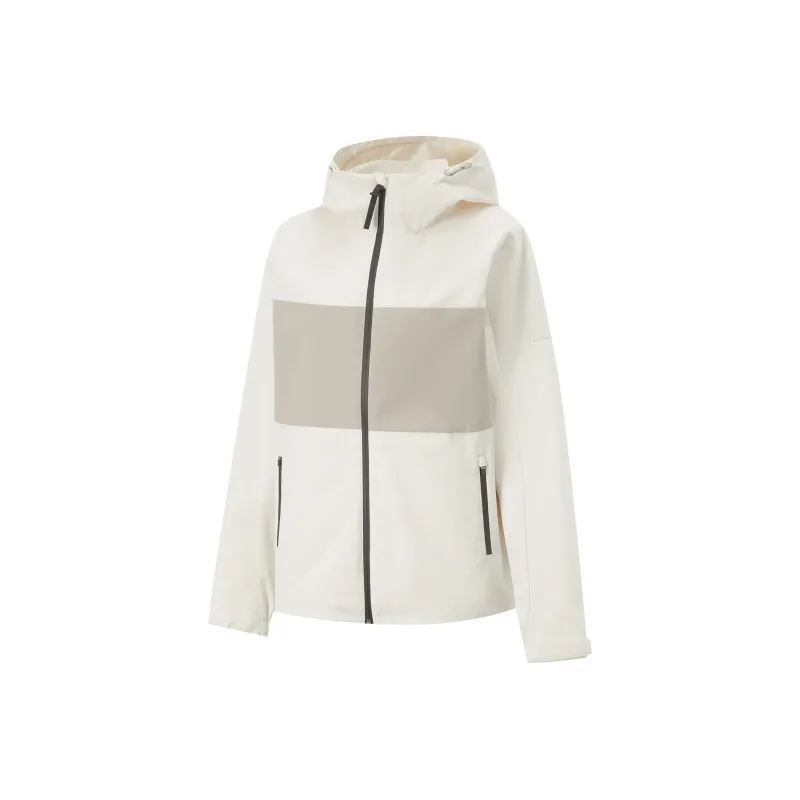 LiNing Fitness Series Trench Coat Women's Champagne White/Dusty Gray-0