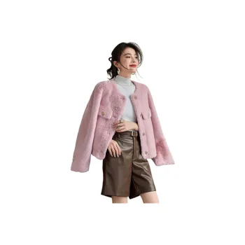 CARBAMMI Velvet feel Coat Women's Pink