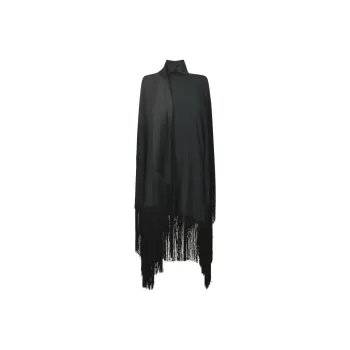 TALLER MARMO Mrs. Ross Piccolo Scarf Fringed Kaftan Dress