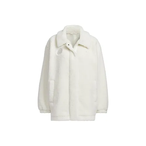 Adidas Lounge FW24 Velvet feel Coat Women's Jade White
