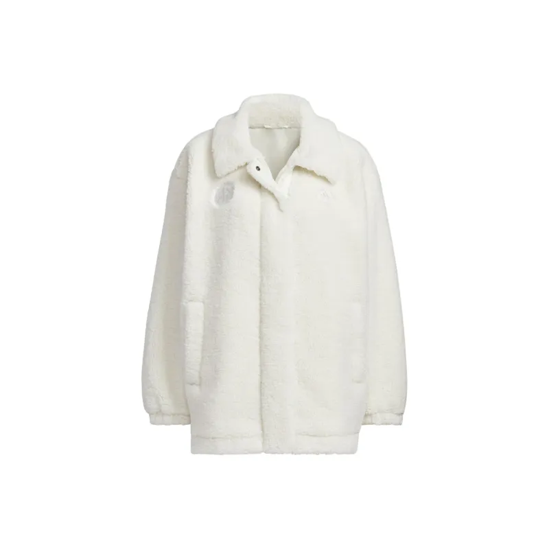 Adidas Lounge FW24 Velvet feel Coat Women's Jade White-0