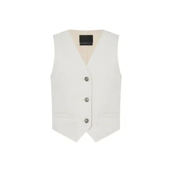 MO&CO Vests Women's Denim White