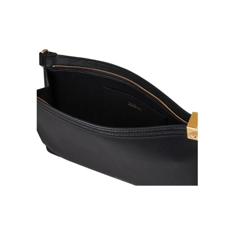 Mulberry Calfskin Clutch Medium Size Men's Black-2