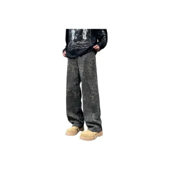 Cost Per Kilo SS25 Jeans Unisex Leopard Print