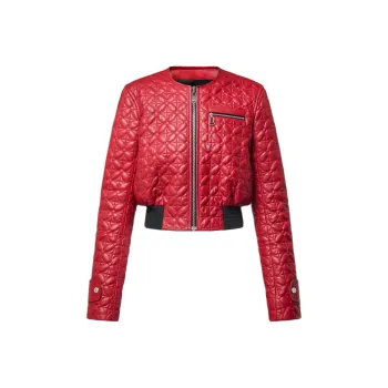 LOUIS VUITTON Quilted Monogram Flower Bomber Jacket