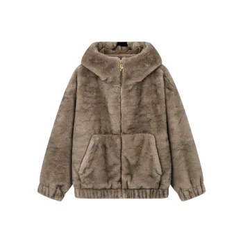 UOOYAA Velvet Jackets Women's Brown