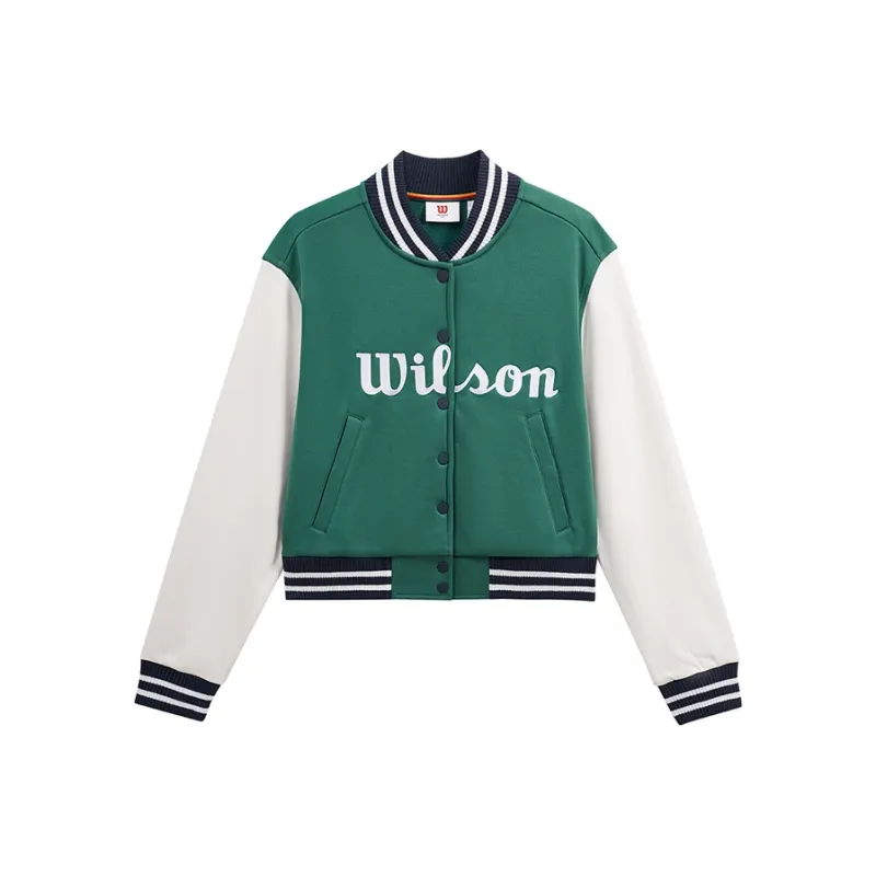 Wilson HUDSON VARSITY Baseball Jacket Women's Field Green-0