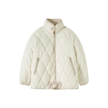 PAZZO Petite Elegance Diamond Pattern Cotton Puffer Jacket Women's