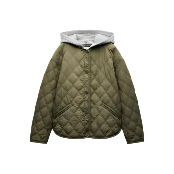ZARA Puffer Jacket Women's Green