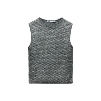 ZARA Vests Women's Silver
