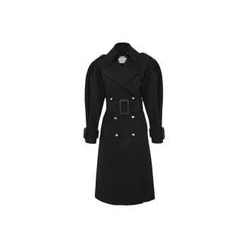 Zimmermann SS25 Vacation Collection Trench Coat Women's Black