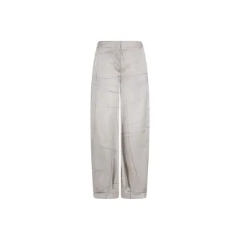 GIORGIO ARMANI Wide leg Trousers In Printed Silk Satin
